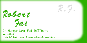 robert fai business card